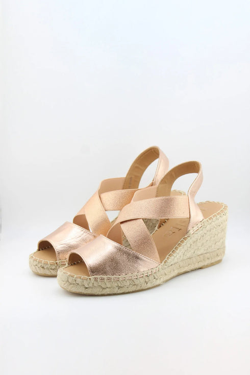 Jutelia Crisscross Strap Espadrille Wedge Sandals